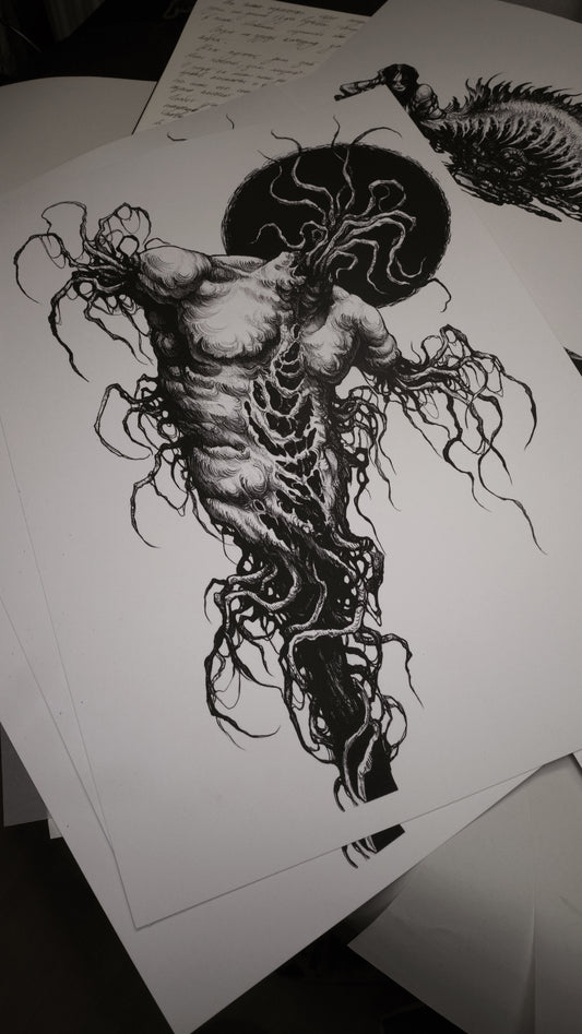 Set of 2 prints scarecrow and mermaid