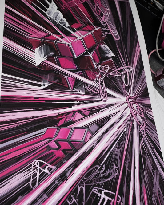 🧠BRAINBREAKER🧠 rubik's cube print 28/55cm