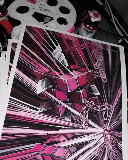 🧠BRAINBREAKER🧠 rubik's cube print 28/55cm