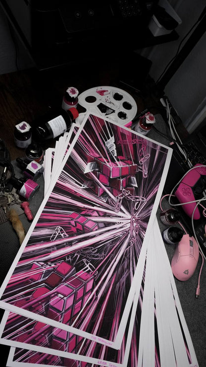 🧠BRAINBREAKER🧠 rubik's cube print 28/55cm